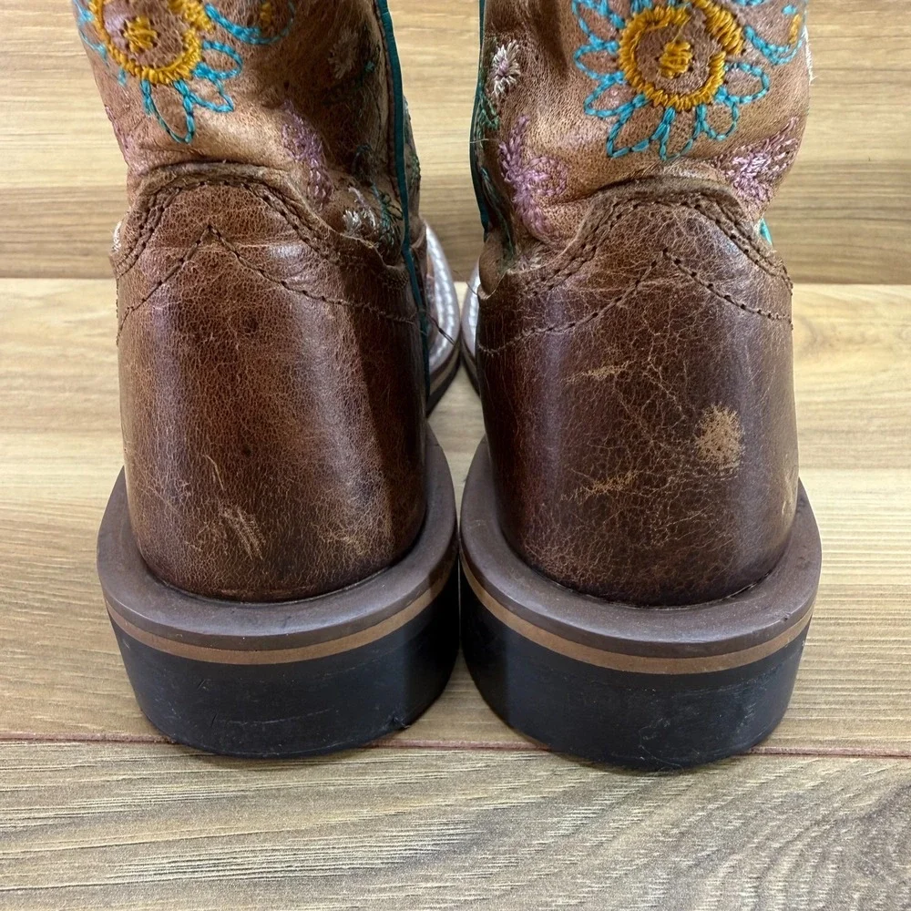 Smoky Mountain Boots Little Girls 10.5 Embroidered Floral Square Toe Rodeo Ranch